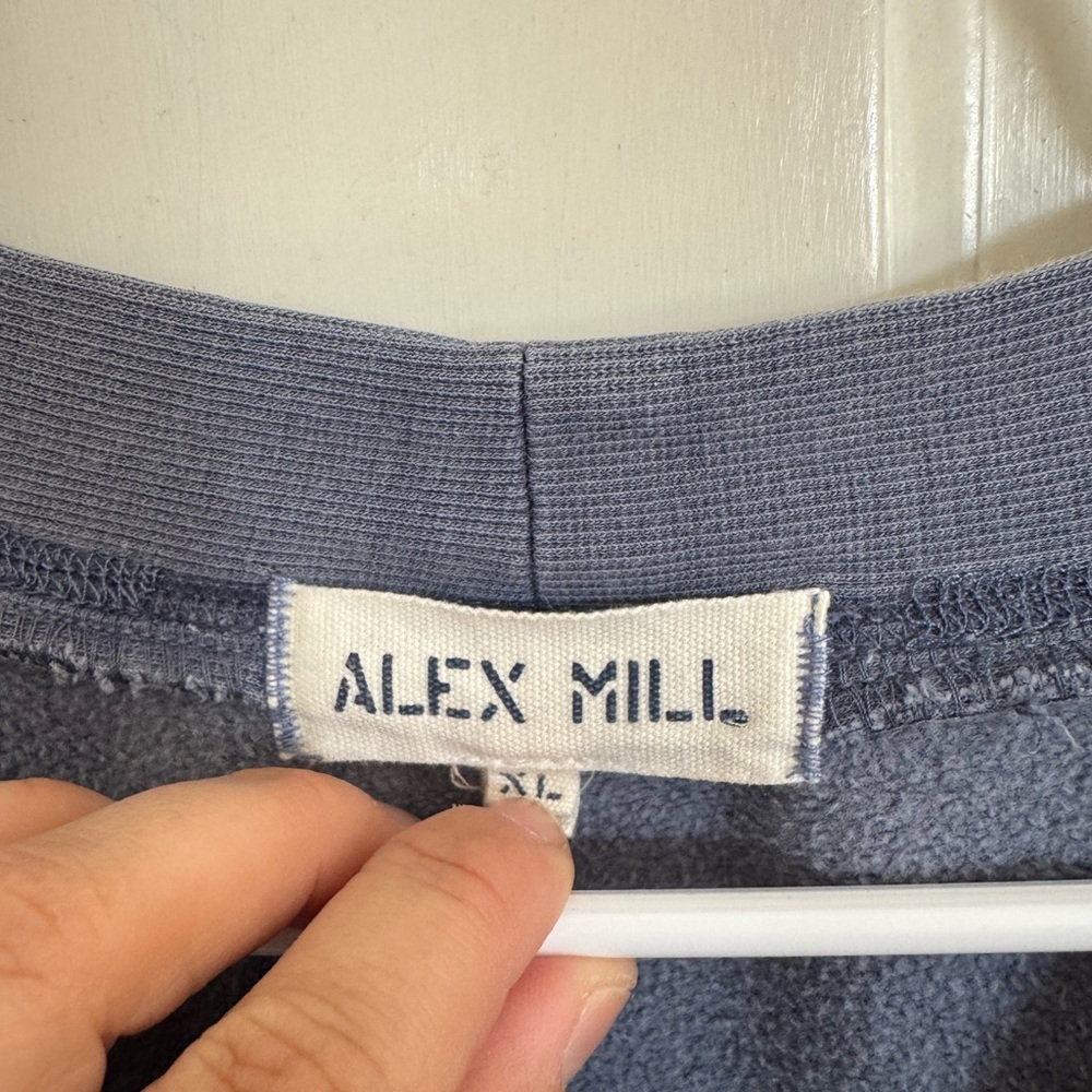 Alex Mill Davie Fleece Cardigan size xl.‎ Blue gray color - Picture 4 of 9